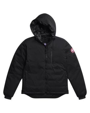 Canada Goose Padded Hoody Jacket With Zippered Pockets - Black