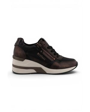 Mustang Platform Sneaker Sneaker Casual Shoes - Black