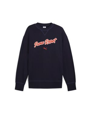 PUMA Premium Essentials Relaxed Graphic Crew - Blue