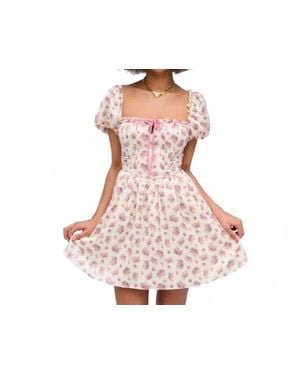 For Love & Lemons Etienne Mini Dress - Pink