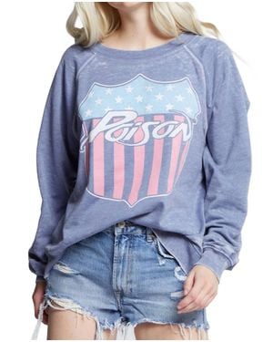 Recycled Karma Poison Emblem Sweatshirt - Blue
