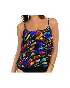 Miraclesuit Color Code Tiering Up Tankini Top - Black