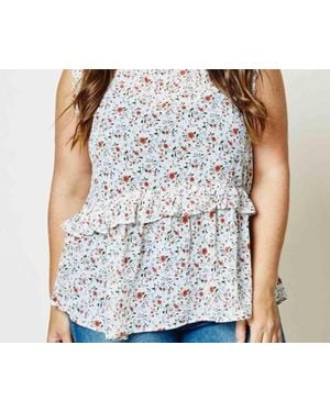 Hayden LA Faye Floral Tank - Black