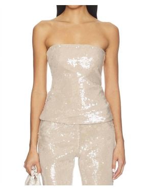 OW Collection Sequin Tube Top - White