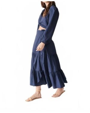 DELUC Nisa Midi Skirt - Blue