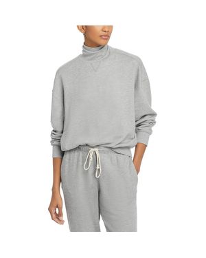 DONNI. Long Sleeves Wear To Work Funnel-Neck Sweater - Gray