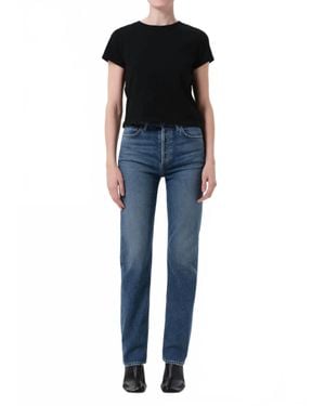 Agolde 90's Pinch Waist High Rise Straight Jeans - Blue