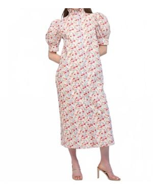 Fate Floral Print Dress - Pink