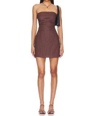 SNDY'S Romi Linen Dress - Red