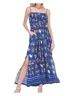 J joy Cinched Waist Dress - Blue
