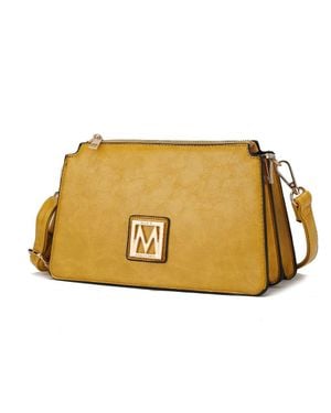 MKF Domitila Vegan Leather Shoulder Bag - Yellow