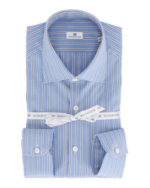 Sonrisa Classic Long-Sleeve Striped Shirt - Blue