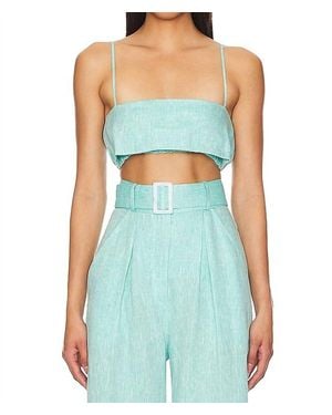 Matthew Bruch Structured Bandeau Top - Blue