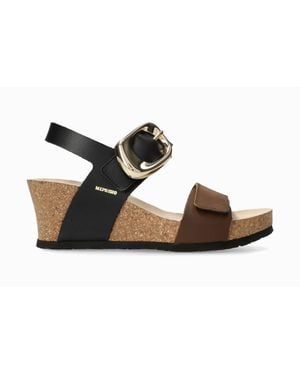 Mephisto Leandre Lightweight Walking Wedge Sandal - Black