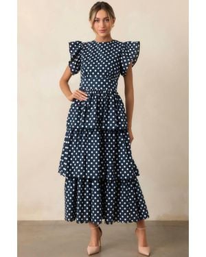 PROSPERINE® Chelsea Polka Dot Dress - Blue
