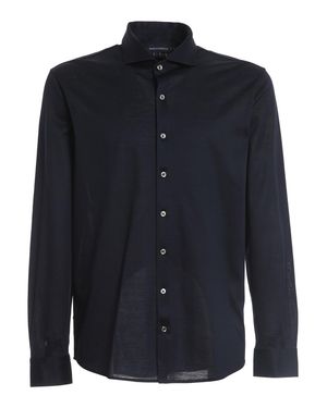 Paolo Fiorillo Long Sleeve Button-Up Cotton Shirt - Blue