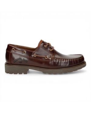 Panama Jack Waterproof Bark Leather Lace-Up Ankle Boots - Brown
