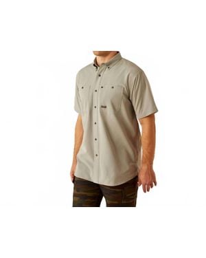 Ariat Rebar Made Tough 360 Airflow Short Sleeve Work Shirt - Gray