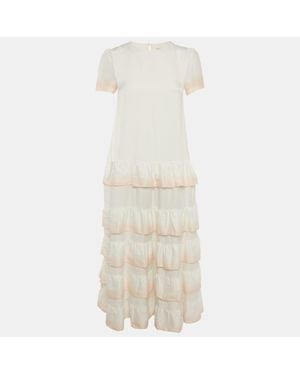 Maje Silk Ralaxy Ombre Dress - Natural