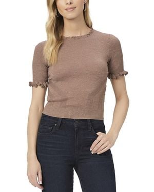 PAIGE Triste Wool-Blend Top - Blue