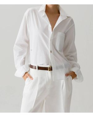 CISSA Button Down Wrap Shirt - Gray