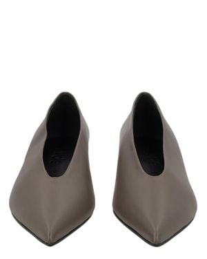 Aeyde Pointed-Toe Nappa Leather Kitten Heels - Black