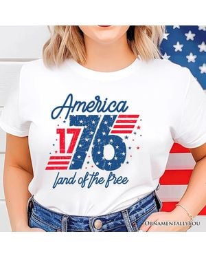 OrnamentallyYou Vintage American Pride T-Shirt - Blue