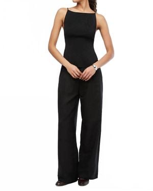 WeWoreWhat High Straight Neck Top - Black