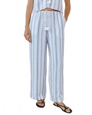 Bella Dahl Beach Pants With Tassel Drawstring - Blue