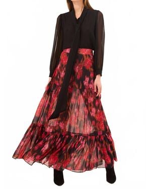 MISA Los Angles Mavi Maxi Skirt - Red