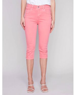 Charlie b Twill Capri Pant - Pink