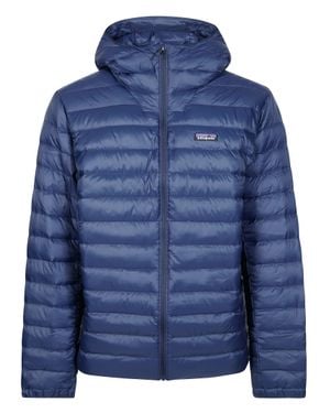 Patagonia Hoody Quilted Insulated Sweater Down Jacket - Blue