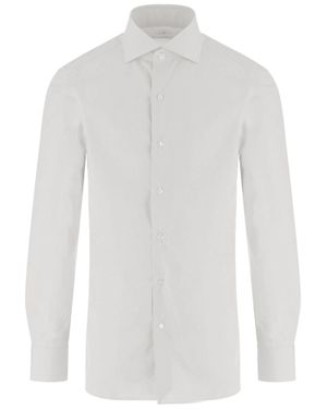 Finamore 1925 Ribbed Cotton Shirt - White