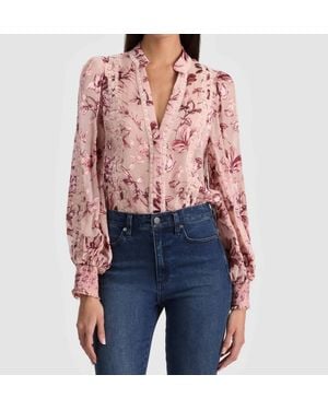Alice + Olivia Arlette Blouse - Blue
