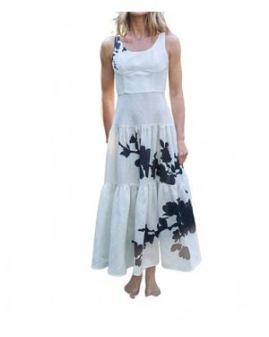 Aston Studio Ares Tiered Maxi Dress - Blue