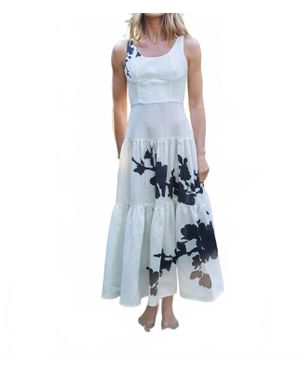 Aston Studio Ares Tiered Maxi Dress - Blue