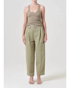 Agolde Becker Baggy Fit Chino Pants - Green