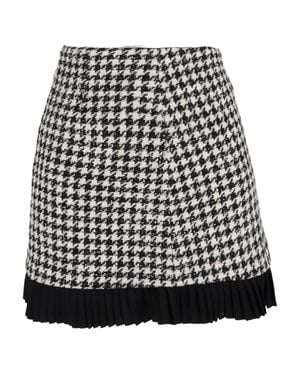 Sandro Houndstooth Mini Skirt - Black
