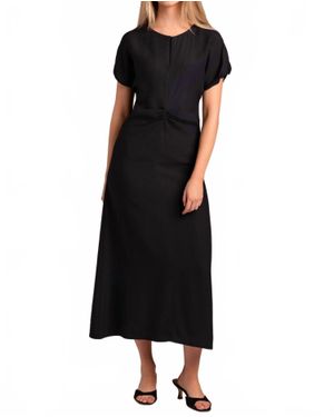 Beatrice B. Cinched Midi Dress - Black