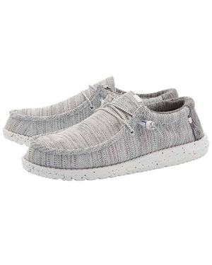HEYDUDE Wally Stretch Aggregate Shoes - Gray
