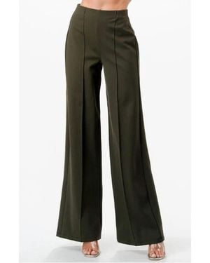 Stylive Pintuck Pants - Green