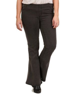 Umgee High Waisted Bell Bottom Leggings - Black