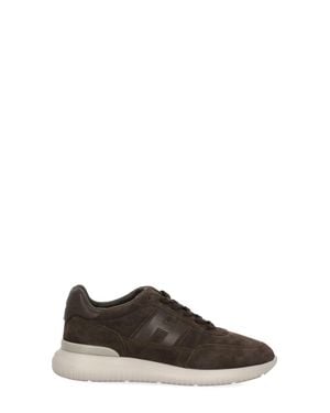 Hogan Suede Low-Top Sneakers - Brown