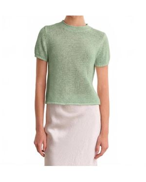 525 America Faye Rolled Edge Sweater Tee - Green