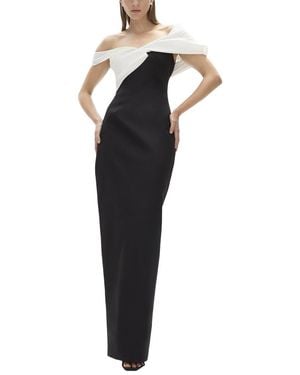Rachel Gilbert Delila Column Gown - Black