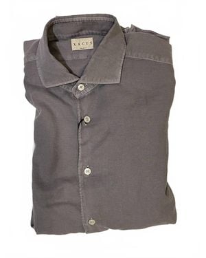 Xacus Tailored Fit Washed Shirt - Gray