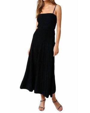 Olivaceous Robbie Midi Dress - Black