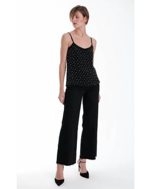 Karina Grimaldi Chloe Beaded Top - Black