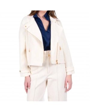 Emily Mccarthy Mia Moto Jacket - White
