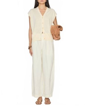 Apiece Apart Fine Weight Cropped Vest - White